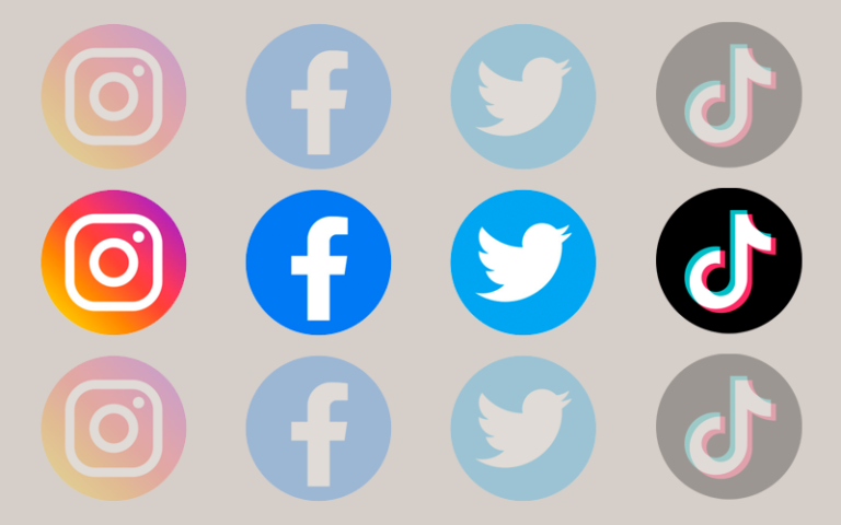 marcas nas redes sociais instagram-tiktok-facebook-twitter