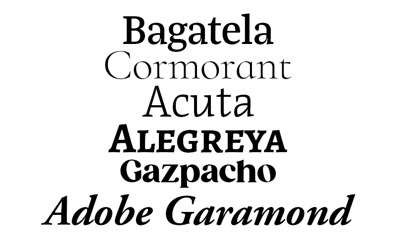 letra tipografia serifada com serifa